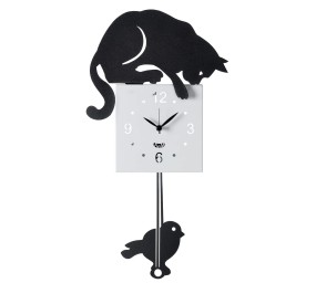 HUNTER CAT WALL CLOCK ARTI E MESTIERI