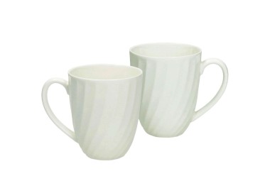SET OF 2 BRANDANI CANETE' PORCELAIN MUGS