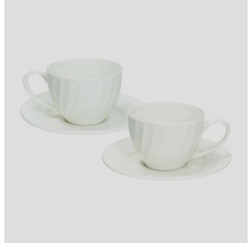 SET OF 2 BRANDANI CANETE' PORCELAIN COFFEE CUP