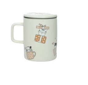 INFUSION MUG CATS WITH WHITE PORCELAIN LID INFUSION MUG CATS WITH WHITE PORCELAIN LID