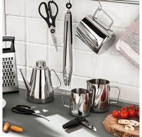 PENTOLINO SCALDA LATTE LATTIERA ACCIAIO INOX BRANDANI 900ml