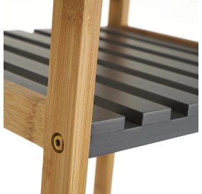 SCAFFALATURA ANGOLIERA 3 RIPIANI LEGNO E BAMBU' H.80cm SCAFFALATURA ANGOLIERA 3 RIPIANI LEGNO E BAMBU' H.80cm