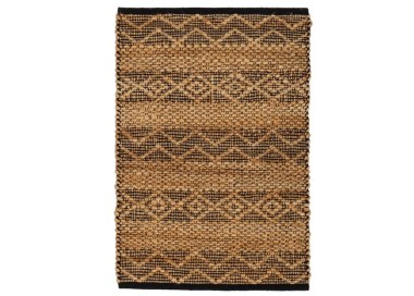 RECTANGULAR COTTON AND NATURAL JUTE RUG 60x90cm