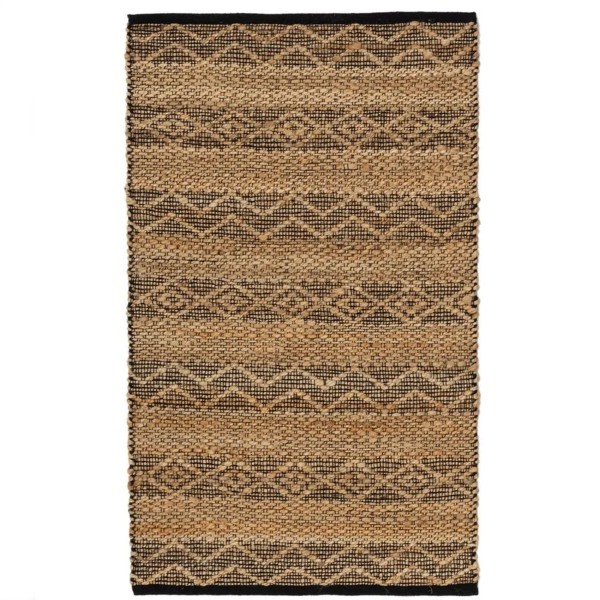 RECTANGULAR COTTON AND NATURAL JUTE RUG 70x140cm RECTANGULAR COTTON AND NATURAL JUTE RUG 70x140cm