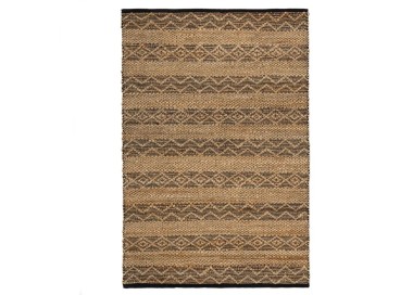 RECTANGULAR COTTON AND NATURAL JUTE RUG 120x180cm