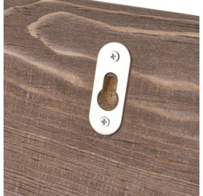 APPENDIABITI DA PARETE IN LEGNO SCURO GANCI METALLO NERO APPENDIABITI DA PARETE IN LEGNO SCURO GANCI METALLO NERO