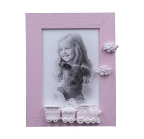 CORNICE PORTA FOTO LEGNO BIANCO TRENINO ROSA