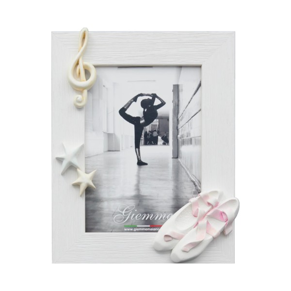 CORNICE PORTA FOTO LEGNO BIANCO SCARPINE BALLERINA CORNICE PORTA FOTO LEGNO BIANCO SCARPINE BALLERINA