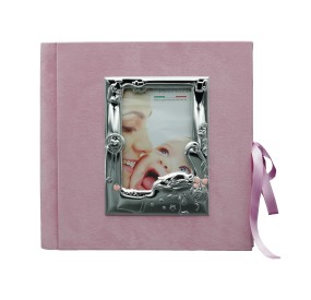 ALBUM PORTA FOTO NASCITA BAMBINO PRIMI MESI ROSA 22 FOTO