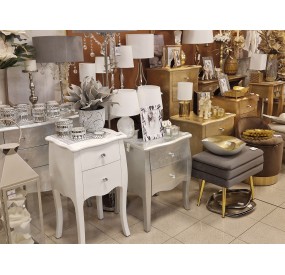 CAGLIARI CHEST OF 5 DRAWERS SILVER 48x36CM H100CM VERSA CAGLIARI CHEST OF 5 DRAWERS SILVER 48x36CM H100CM VERSA