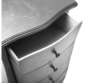 CAGLIARI CHEST OF 5 DRAWERS SILVER 48x36CM H100CM VERSA CAGLIARI CHEST OF 5 DRAWERS SILVER 48x36CM H100CM VERSA