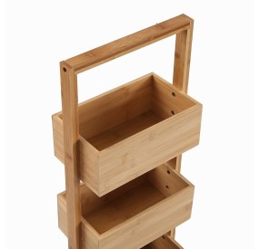 SCAFFALE MOBILE BAGNO / CAMERE 4 RIPIANI IN LEGNO NATURALE SCAFFALE MOBILE BAGNO / CAMERE 4 RIPIANI IN LEGNO NATURALE