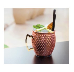 MOSCOW MULE MUG TAZZA BICCHIERE DRINK ACCIAIO PLACCATO IN RAME