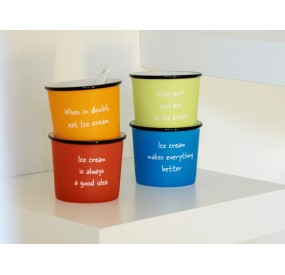 SET OF 4 PORCELAIN ICE CREAM CUPS