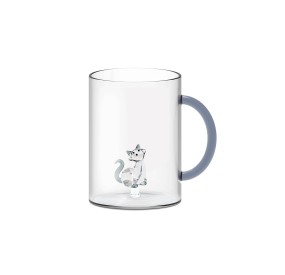 BOROSILICATE GLASS MUG WITH INTERNAL SUBJECT - CAT