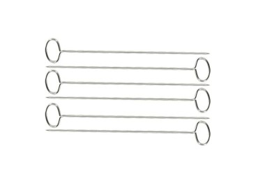 SET 6PCS STAINLESS STEEL SKEWERS 30CM SOON TESCOMA