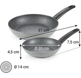 PAIR OF FRONT PANS 20CM + 26CM TESCOMA