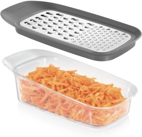 TESCOMA GRATER WITH INTEGRATED CONTAINER