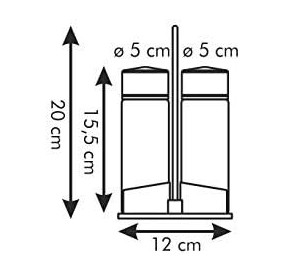 SET CONDIMENTO PORTA OLIO + ACETO ACCIAIO INOX TESCOMA