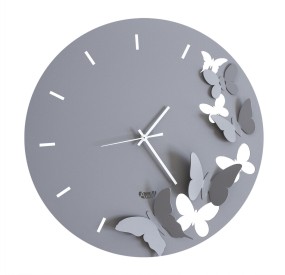 OROLOGIO PARETE MINIMAL BUTTERFLY ARTI E MESTIERI COLORE ARDESIA