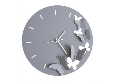 OROLOGIO PARETE MINIMAL BUTTERFLY ARTI E MESTIERI COLORE ARDESIA