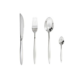 BRANDANI POLISHED STAINLESS STEEL STRETCH CUTLERY SET 24PCS