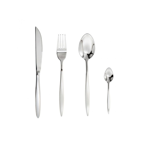 BRANDANI POLISHED STAINLESS STEEL STRETCH CUTLERY SET 24PCS