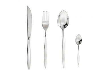 BRANDANI POLISHED STAINLESS STEEL STRETCH CUTLERY SET 24PCS