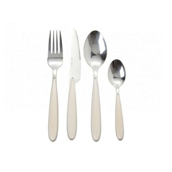 SET 16PZ POSATE AVORIO ACCIAIO INOX LUCIDO BRANDANI