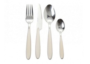 BRANDANI SET 16PC IVORY POLISHED STAINLESS STEEL CUTLERY