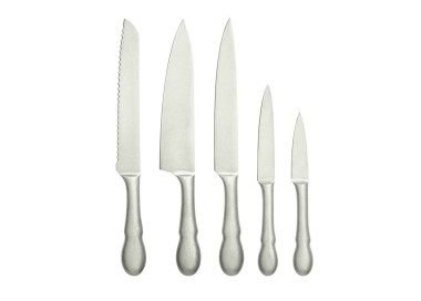 5PC SET OF ANTIQUE FLAVOR STAINLESS STEEL KITCHEN KNIVES BRANDANI