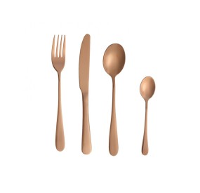 SET 16PZ POSATE SOTTOBOSCO ROSE GOLD ACCIAIO INOX BRANDANI