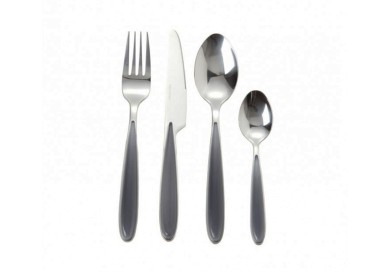 BRANDANI SET 16PC GRAY POLISHED STAINLESS STEEL CUTLERY