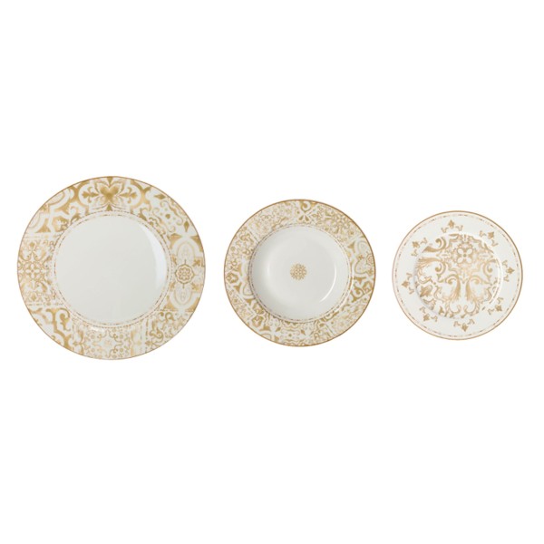 SET PIATTI DA TAVOLA 18PZ EXCALIBUR NEW BON CHINA BRANDANI