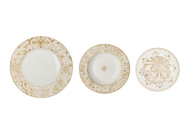 SET PIATTI DA TAVOLA 18PZ EXCALIBUR NEW BON CHINA BRANDANI