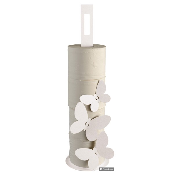 WHITE BUTTERFLY TOILET PAPER HOLDER SUPPORT ARTI&MESTIERI