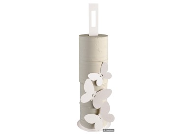 WHITE BUTTERFLY TOILET PAPER HOLDER SUPPORT ARTI&MESTIERI