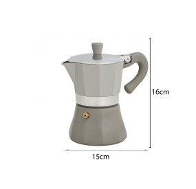 CAFFETTIERA GUSTO EXPRESS 3 TAZZE ALLUMINIO TORTORA BRANDANI