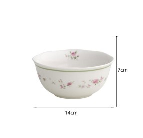 SET 2PCS PINK GRANNY BOWLS IN PORCELAIN BRANDANI