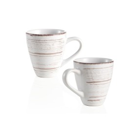 SET 2PCS WHITE SERENDIPITY CUPS BRANDANI