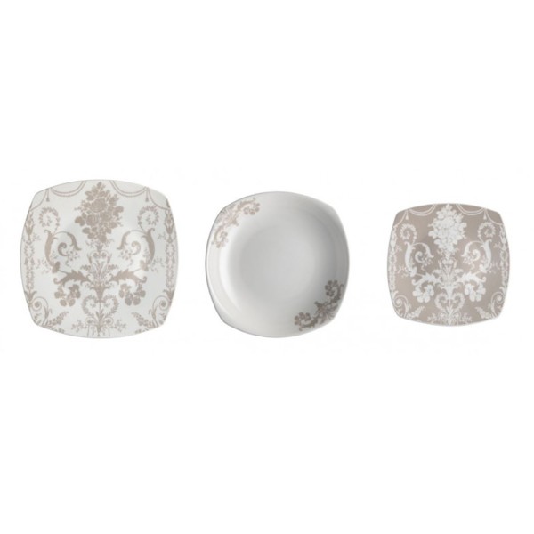 SET PIATTI DA TAVOLA 18PZ DECO PORCELLANA BRANDANI