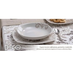 SET PIATTI DA TAVOLA 18PZ DECO PORCELLANA BRANDANI