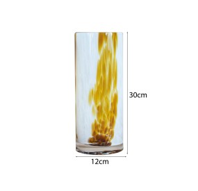 WHITE DORIC VASE \ AMBER BRANDANI 12x30cm