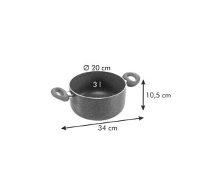 TESCOMA NON-STICK RED DOUBLE HANDLED CASSEROLE