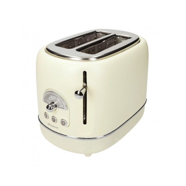 VINTAGE ELECTRIC TOASTER CREAM STAINLESS STEEL BRANDANI