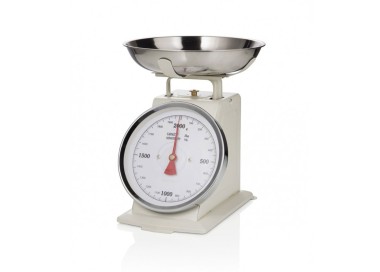 ANALOG IVORY KITCHEN SCALE 2KG STAINLESS STEEL BRANDANI