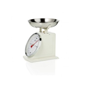 ANALOG IVORY KITCHEN SCALE 2KG STAINLESS STEEL BRANDANI