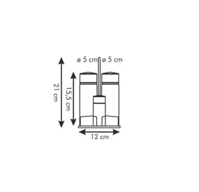 4PC TESCOMA STAINLESS STEEL CONDIMENT SET