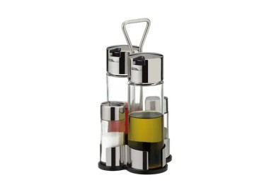 4PC TESCOMA STAINLESS STEEL CONDIMENT SET