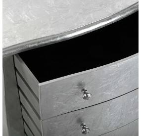 CAGLIARI SILVER CHEST OF 3 DRAWERS 72x38xH76 VERSA